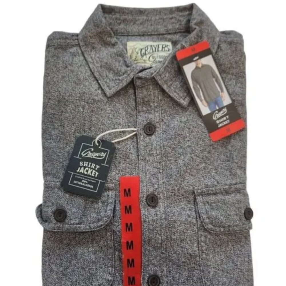 Grayers Outdoor Garments  Shirt Jacket Men's Gray Size M